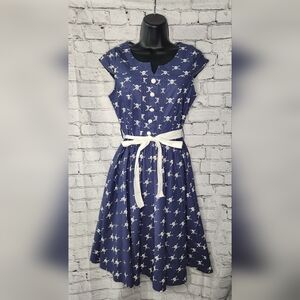 Retro Folter Skull Fit and‎ Flare Dress Size Small